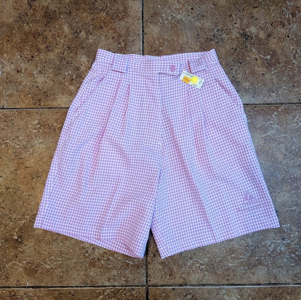 Vintage Le Coq Sportiff Deadstock Checker Shorts 8